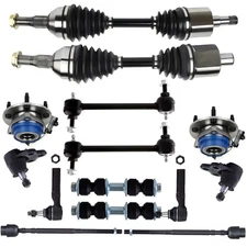 Front Lower Ball Joint Wheel Hub Bearing CV Axle Shaft For 2000-11 Chevy Impala