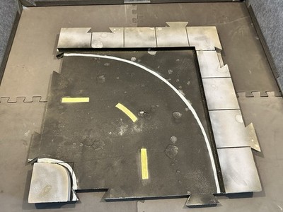 1:12 Scale Action Figure Diorama, Modular Curved Street Piece