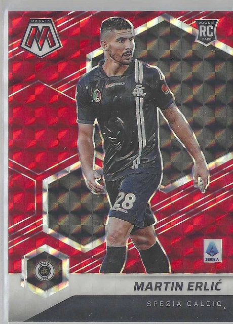 2021-22 Panini Mosaic Serie A Red Mosaic Prizm MARTIN ERLIC #158