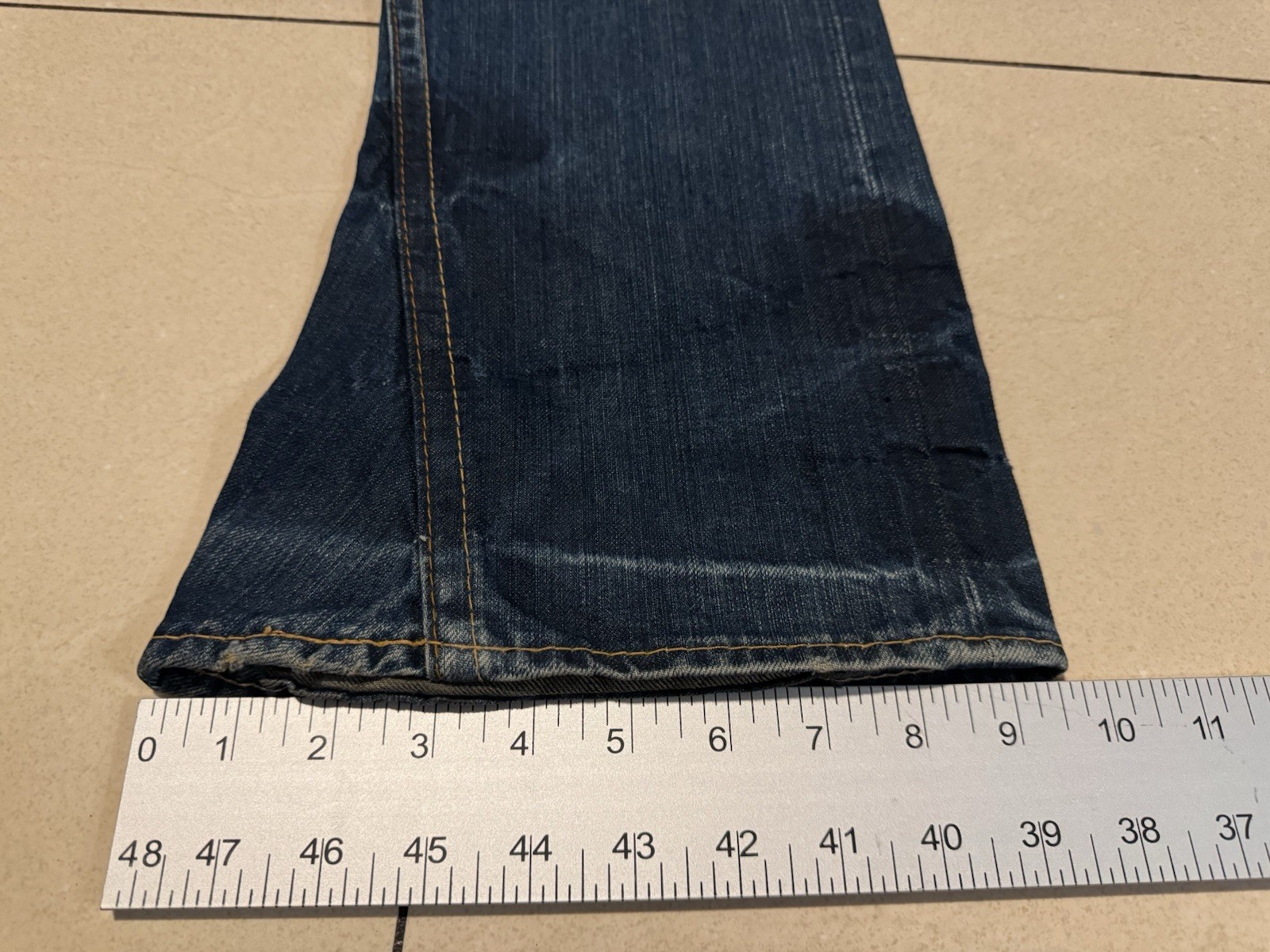 VinTagE LEVI'S RED COLLECTION 07M S03 LOW RISE FLARE JEANS 34×34 ZIPPER POCKETS image 7