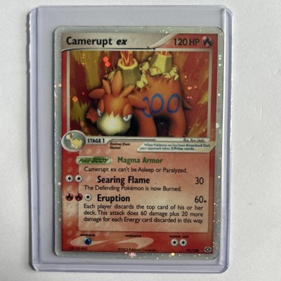 Pokémon TCG Camerupt EX 92/106 Holo Rare Card Emerald (2005) LP