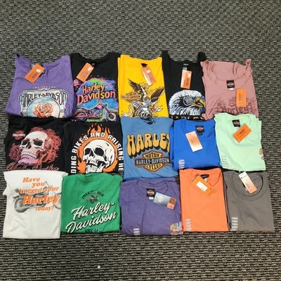 Harley-Davidson Dealership T-Shirts - Bulk Resellers Lot - Mixed Sizes 15pcs NWT - Image 1 of 4