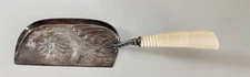 Rare Repoussé Antique 1919 Mappin & Webb Sterling Silver Crumb Sweep, grams 307