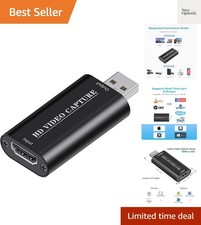 4K HDMI Video Capture Card,Cam Link Card Game Audio Capture Adapter HDMI-USB 2.0