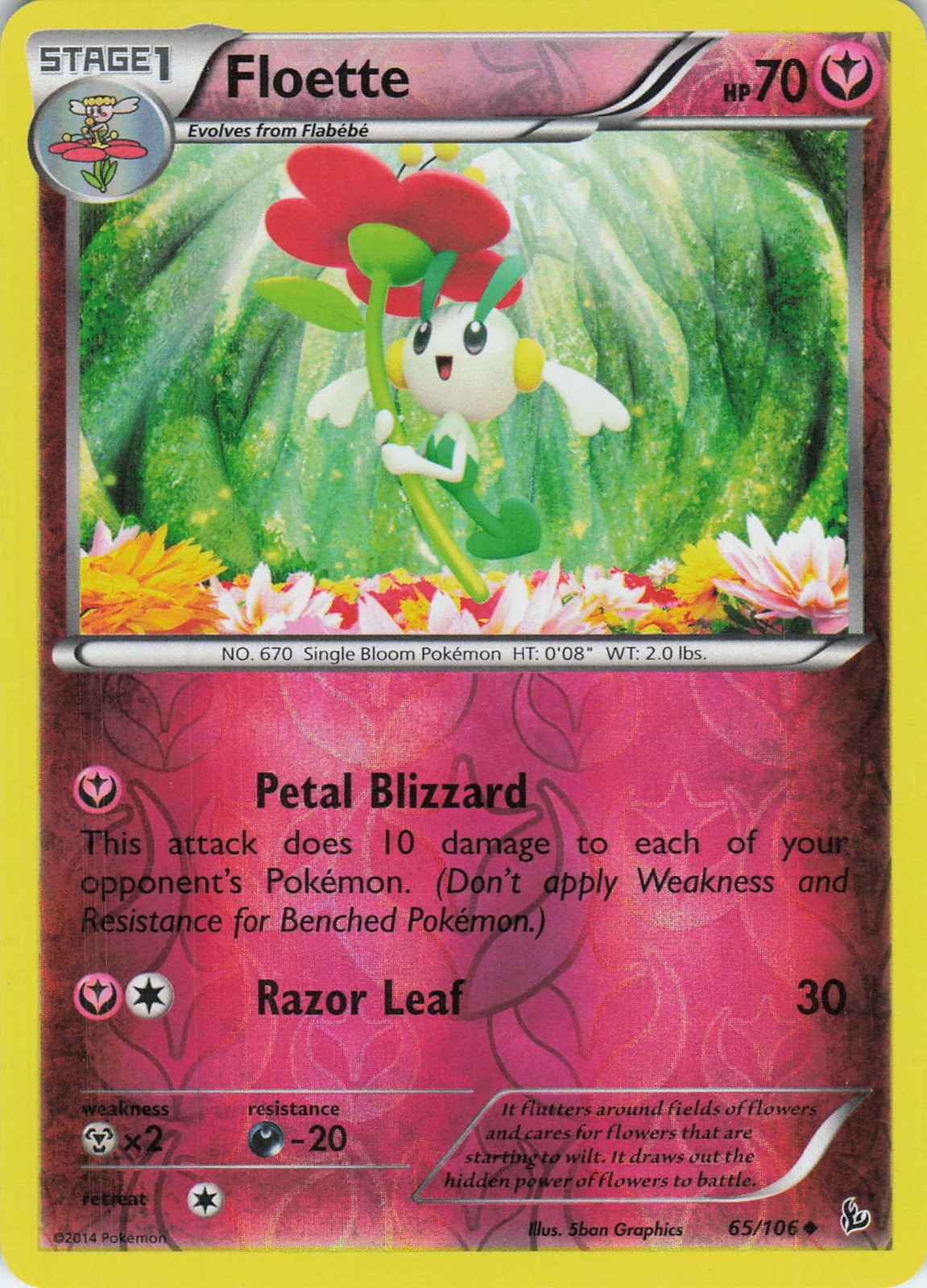 Floette (65) Uncommon XY - Flashfire 65/106 LP Reverse Holo