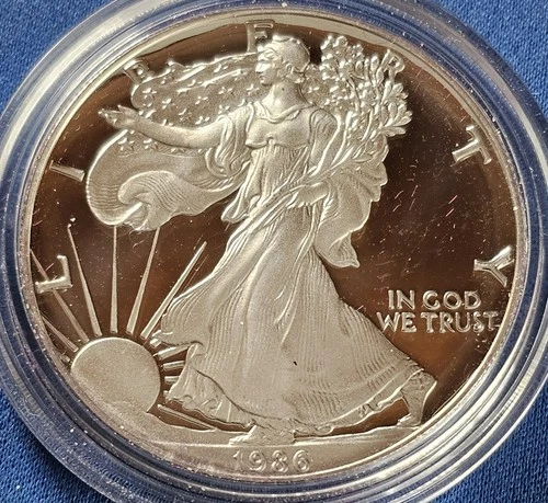 A 1986 S Proof $1 American Silver Eagle In OGP COA