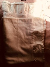 Housse d'edredon ancien brodé de jours blanc 110cm X 84cm + volant 6cm