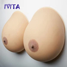IVITA 23XL Huge Floppy Silicone Breast Forms Realistic Teardrop CD TG Boobs