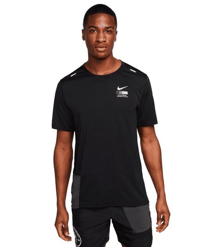 NWT! Nike Dri-FIT Running Head Clouds/Feet Ground Men's Medium Shirt DM4665-010 - Picture 2 of 10
