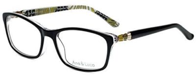 Ana & Luca Designer Reading Glasses Francesca in Black 52mm +0.25