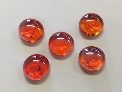 Glasnuggets - orange irisierend, 100 g