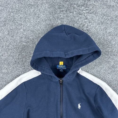 Polo Ralph Lauren Hoodie Youth M 10-12 Blue Long Sleeve Full Zip Athl Dept Boys - Picture 5 of 10