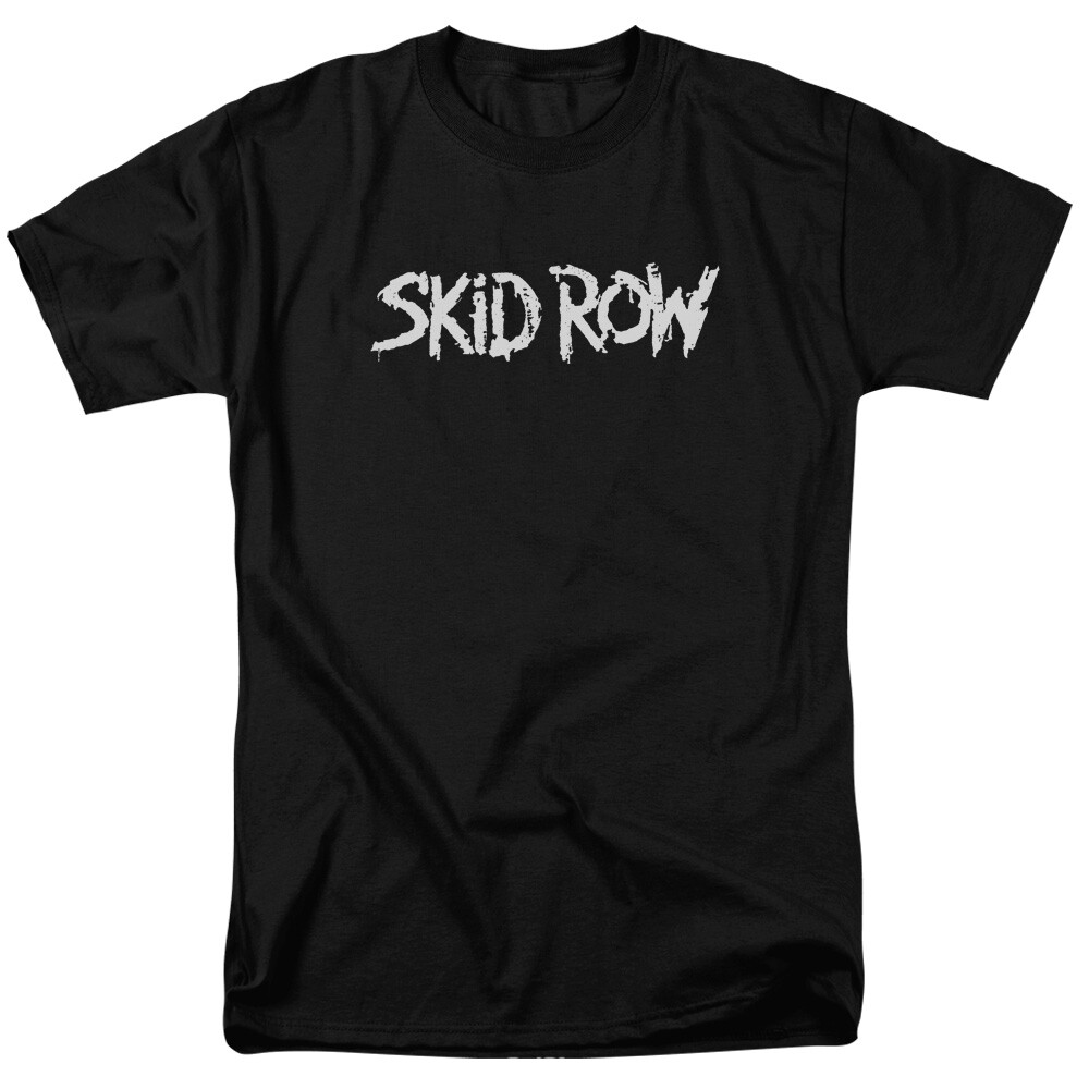 FILA T shirt logo Skid Row con licenza rock n roll band musicale nera