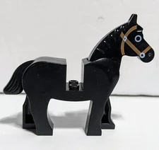Lego - 1x Horse Cheval Pferd Cavallo 4493 4493c01pb02 Black/Noir/Schwarz