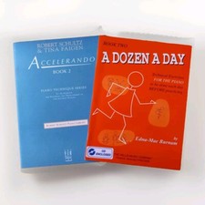 Piano, Book 2, A Dozen a Day Accelerando, Technique Technical, 2 Book Lot
