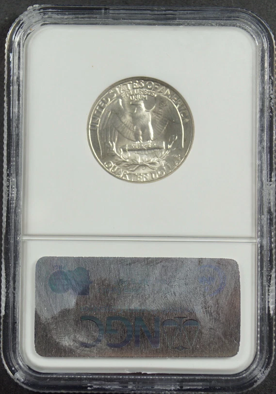 :1944-D S25C WASHINGTON QUARTER NEAR SUPERB NGC MS66 OMAHA BANK HOARD HIGH GRADE - Image 2 of 2