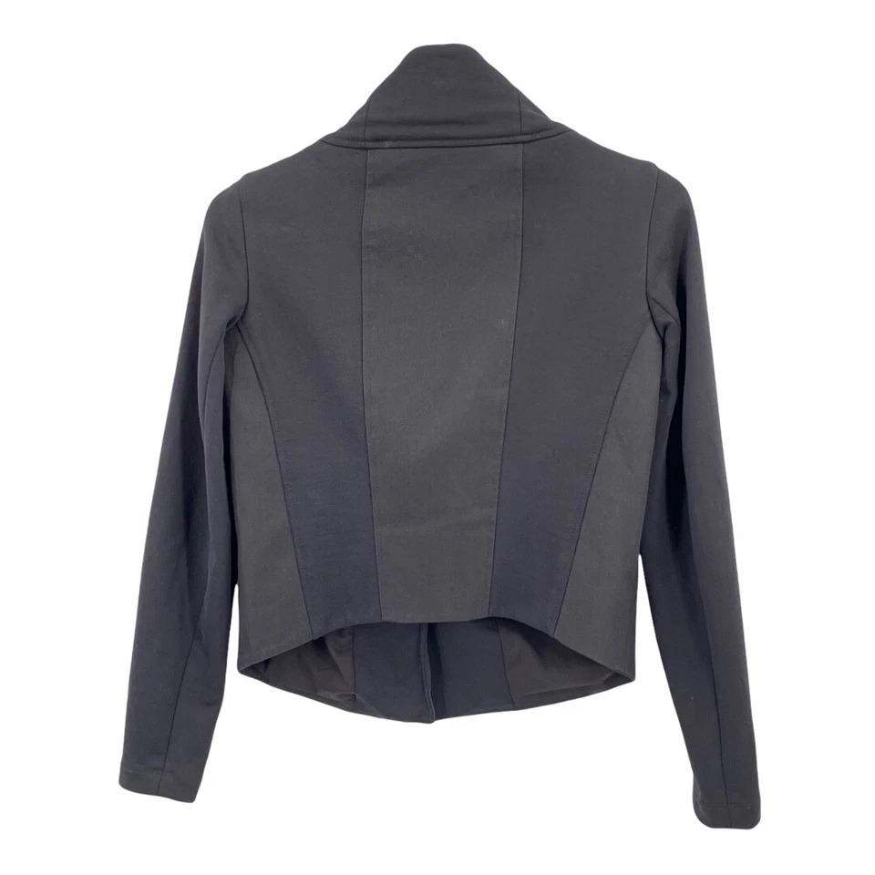 Helmut Lang Black Asymmetric Moto Zip Jacket Size XS - Image 4 of 4