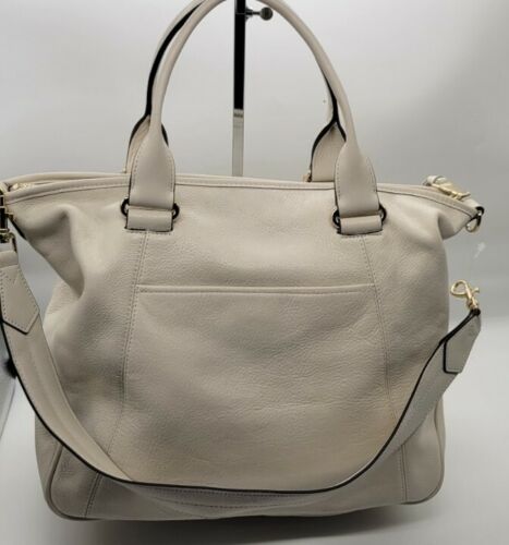 Aimee Kestenberg Let's Ride Convertible Leather Satchel Handbag VANILLA ICE - Picture 5 of 11