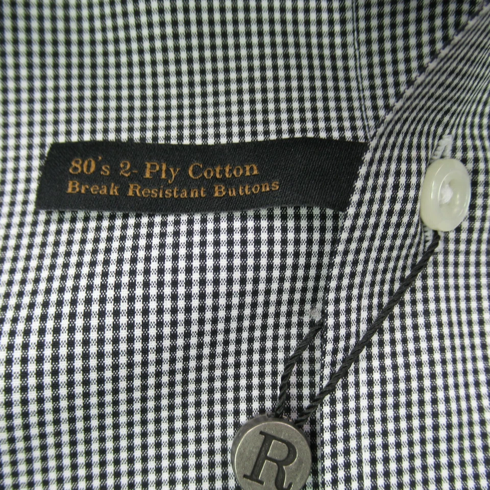 Jos. A Bank Shirt Mens Button Front Stripes Checks Custom Long Sleeve Large - Image 3 of 4