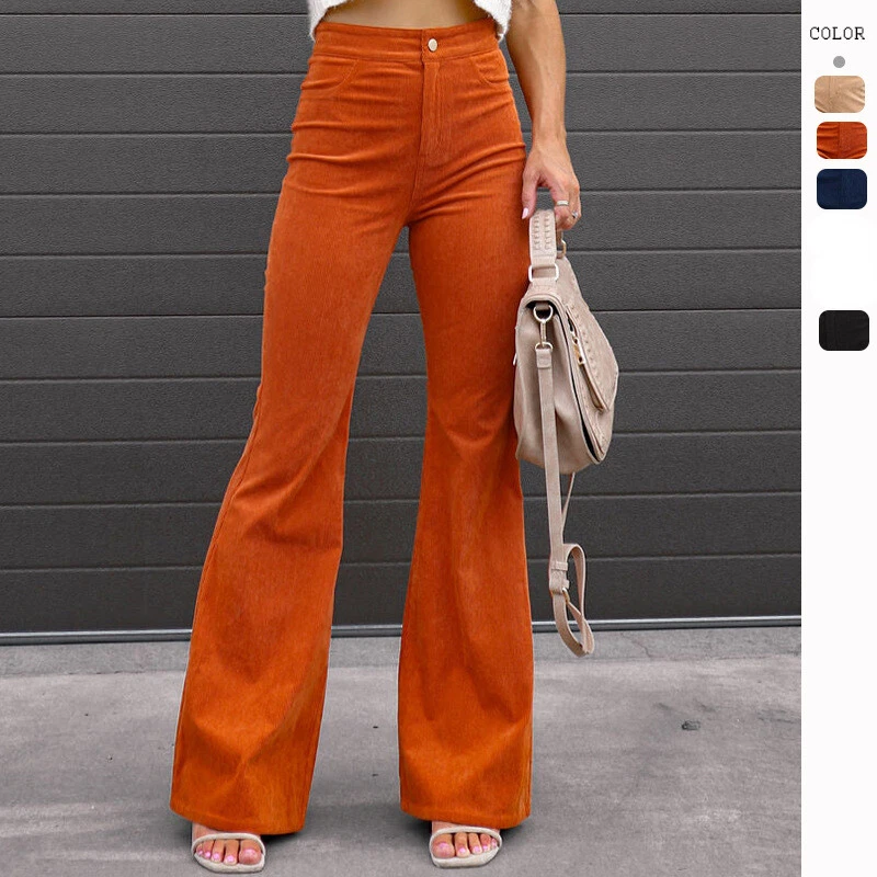 Women's bell sale bottom corduroy pants
