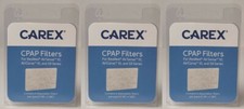 3 Pack - Carex CPAP Filters 2 1/8 x 1 3/8 - 30 Disposable Units