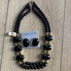 Vintage Necklace & Earrings Set Made in Hong Kong Costume Jewelry