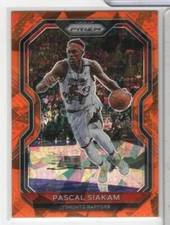 Pascal Siakam Raptors 2020-21 Panini Prizm Orange Cracked Ice #134 060121DMCD45