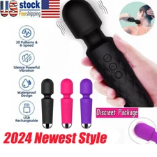 Handheld Massager 20 Speed Wand Vibrating Massage Magic Full Body Therapy Motor 