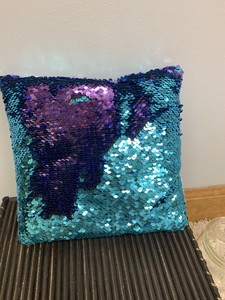 sequin mermaid pillow