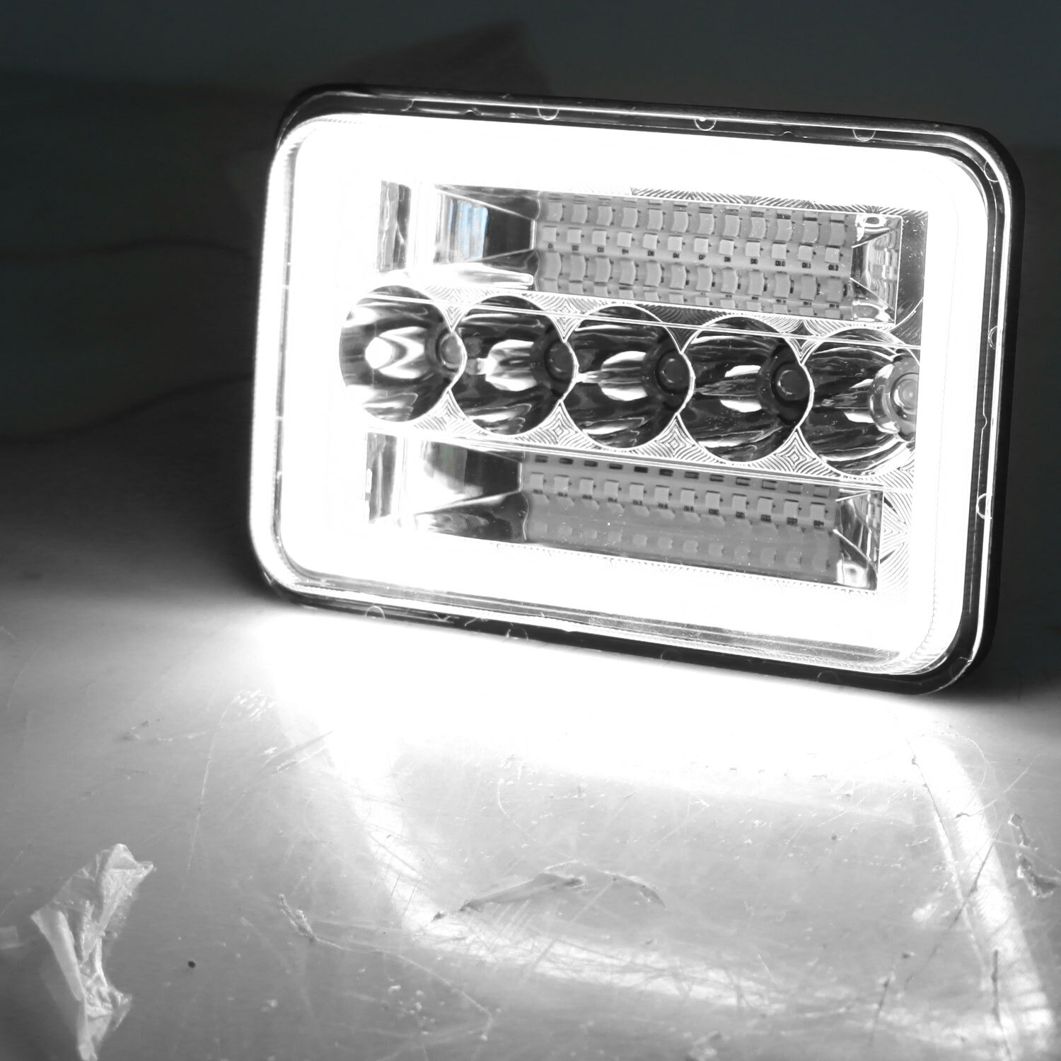 4pcs Fit Buick Regal Grand National 1982-1987 4X6" LED Headlights HI-LO Beam