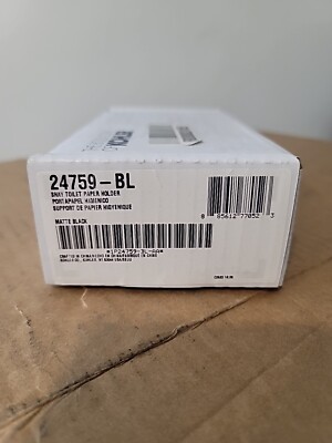 Kohler K-23289-BL Porta Carta Igienica Quadrato, Nero Opaco