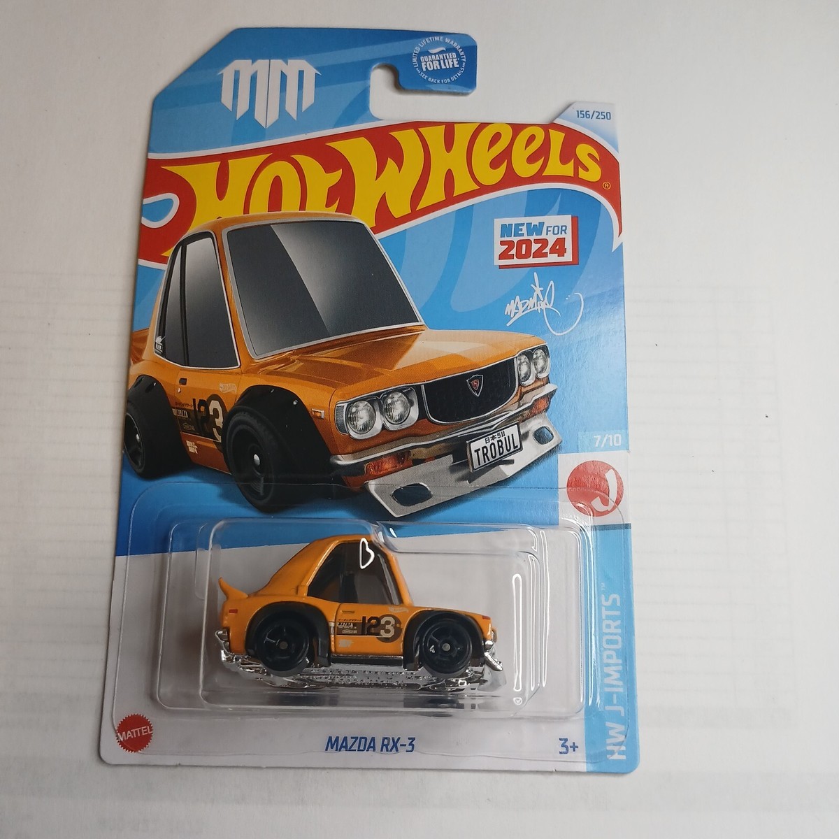 MAZDA RX-3 HOT WHEELS JAPAN IMPORTS 7/10 ORANGE 2024-156 MAD MIKE