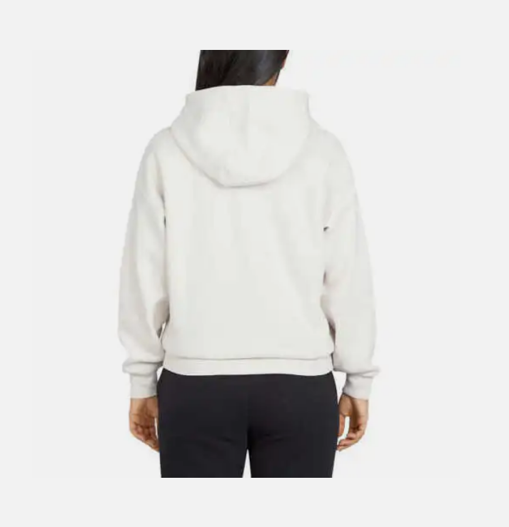 FILA Felpa con cappuccio donna logo ricamato pile (SABBIA BIANCA GRANDE) NUOVA CON ETICHETTE