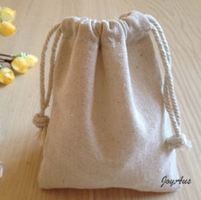 120x Vintage Natural Linen Bags Pouch Wedding Favor Birthday Party Bombonieres