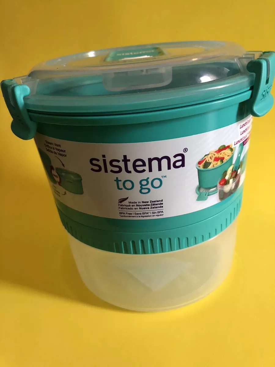 Sistema To Go Lunch Stack Food Storage Container Round 965mL