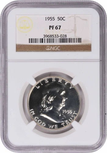 1955 Franklin Silver Half Dollar PR67 NGC