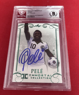 PELE SIGNED 2016 LEAF IMMORTAL COLLECTION #17 4/20 BAS BECKETT