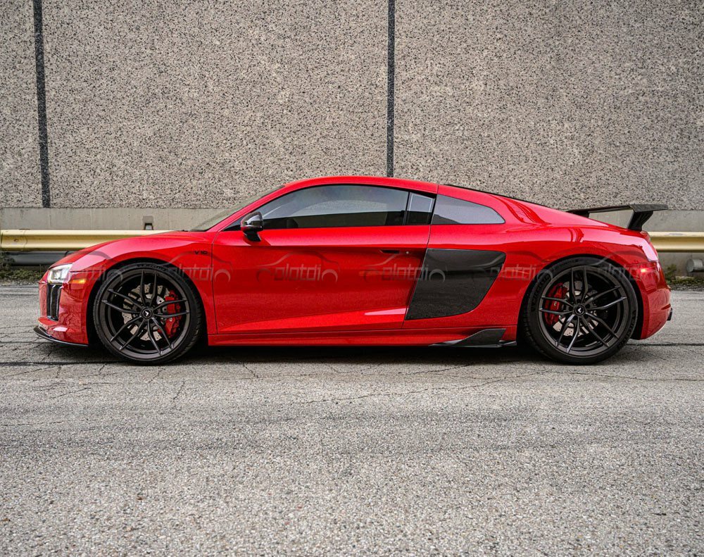 Carbon Fiber For Audi R8 2016-2020 Rear Boot Wing Trunk Blade Spoiler V Style
