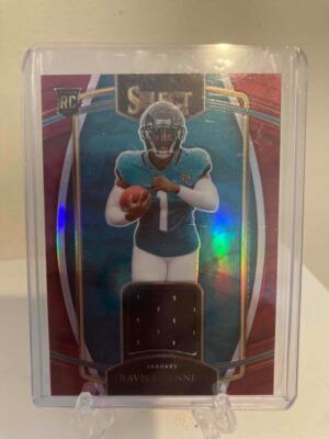 2021 Select Travis Etienne Jr. Red Prizm RC Rookie Jersey Swatch #RSW-TET