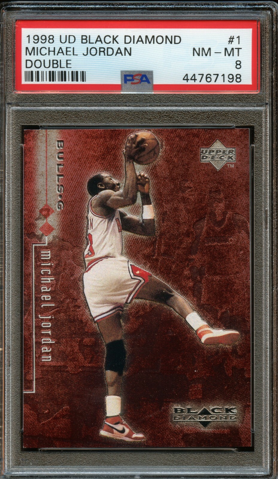 1998 Upper Deck Black Diamond Michael Jordan Double #1 PSA 8 NM- MINT. /3000