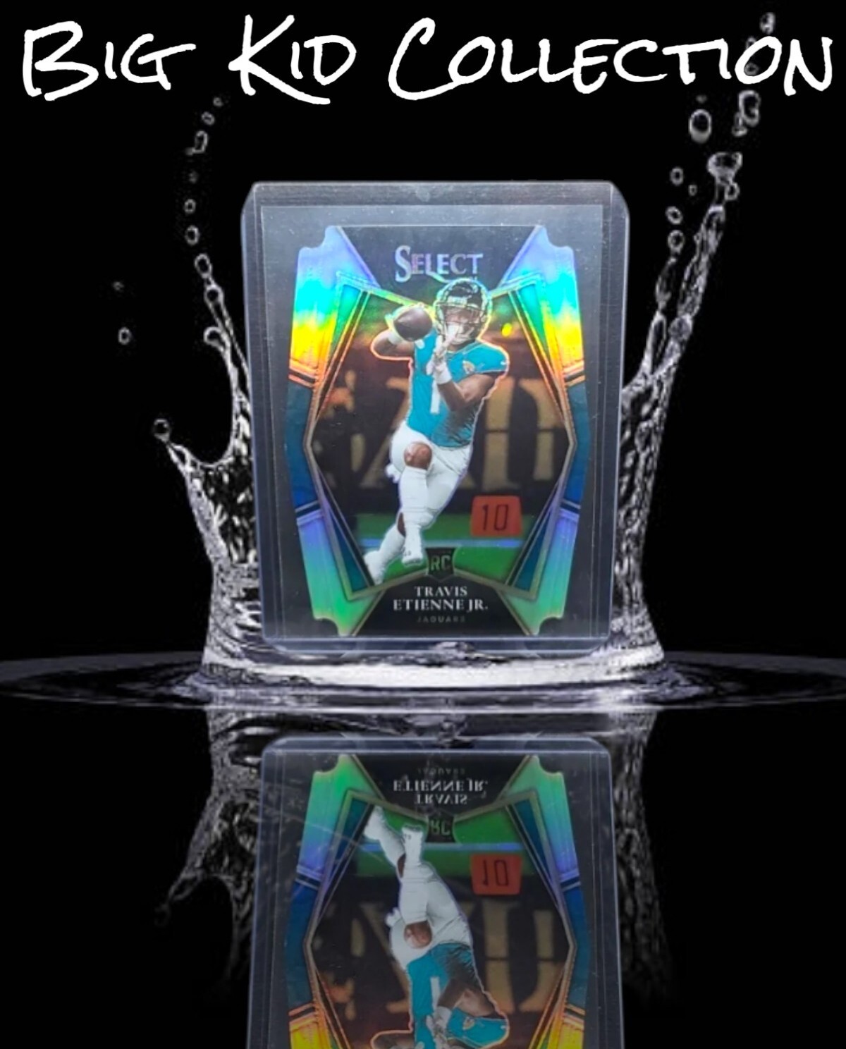 2021 Panini Select Travis Etienne Jr. Rc Premier Level Silver Holo Die Cut Prizm