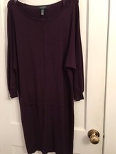Ralph Lauren Plum Colored Sweater Dress Womens L