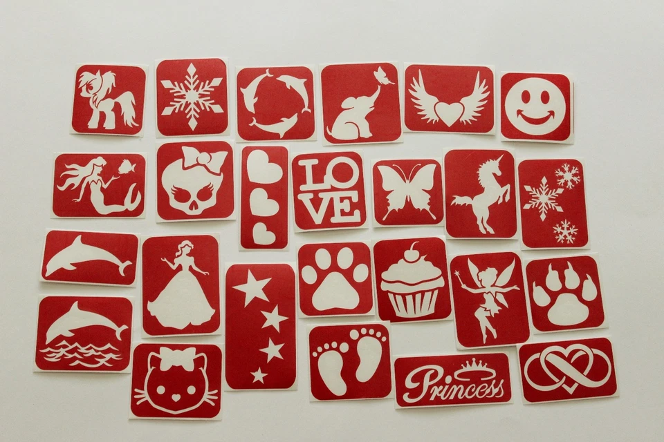 Maybel's Glitter Tattoo Stencils - 150 stencil Pack - You choose the designs - Image 3 of 4