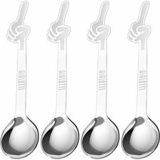Bialetti Cucchiaio Set 4 Pezzi Omino Cucchiaio Espresso Cucchiaio Tè Acciaio Inox...