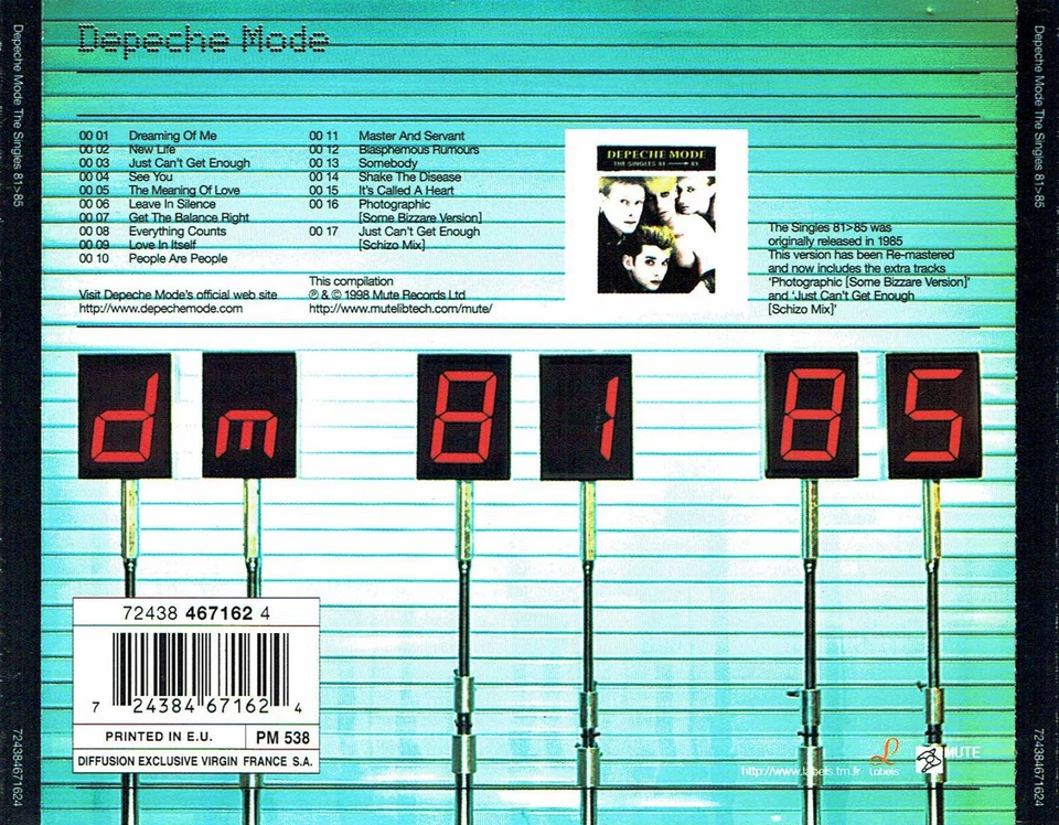 (CD) Depeche Mode - The Singles 81 85 - People Are People, Master And Servant - Bild 2 von 2