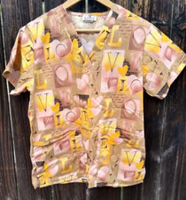 LOVE Scrub Size XS Shirt Top Whimsical Nurse Medical Valentine Smock Holiday