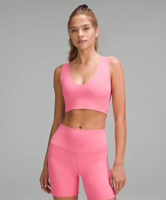 Lululemon Size S/M Bend This Scoop and Cross Bra Light Support, A-C Cups, Sakura