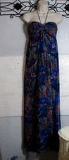 Sans Souci Maxi Designer Dress Size M Multicolored Floral Sleeveless