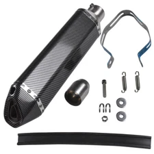 470mm Slip-on Exhaust Muffler Pipe W/DB Killer For 38-51mm Universal Motorcycle