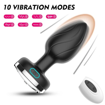 Plug Anal Vibrant Avec LED - Métal Argenté - Contrôle à Distance Et Rechargeable USB - Loovix Liora